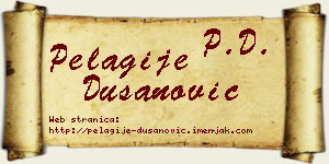 Pelagije Dušanović vizit kartica